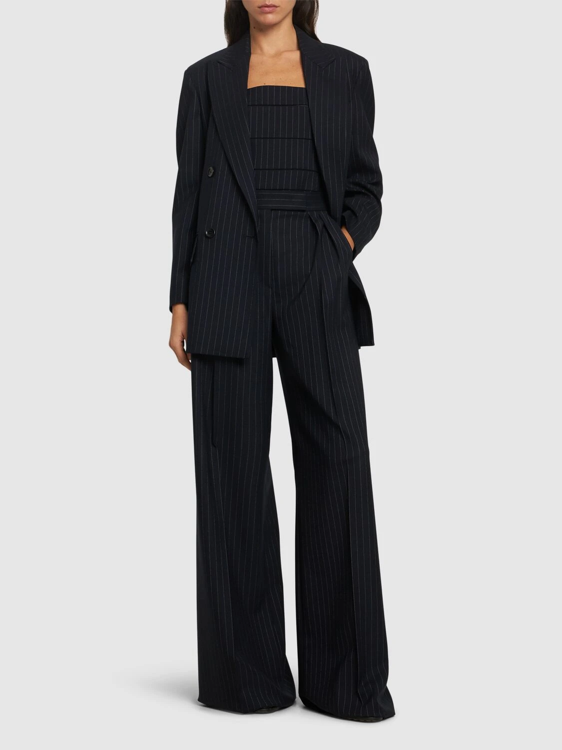 Bacca pinstripe wool pants