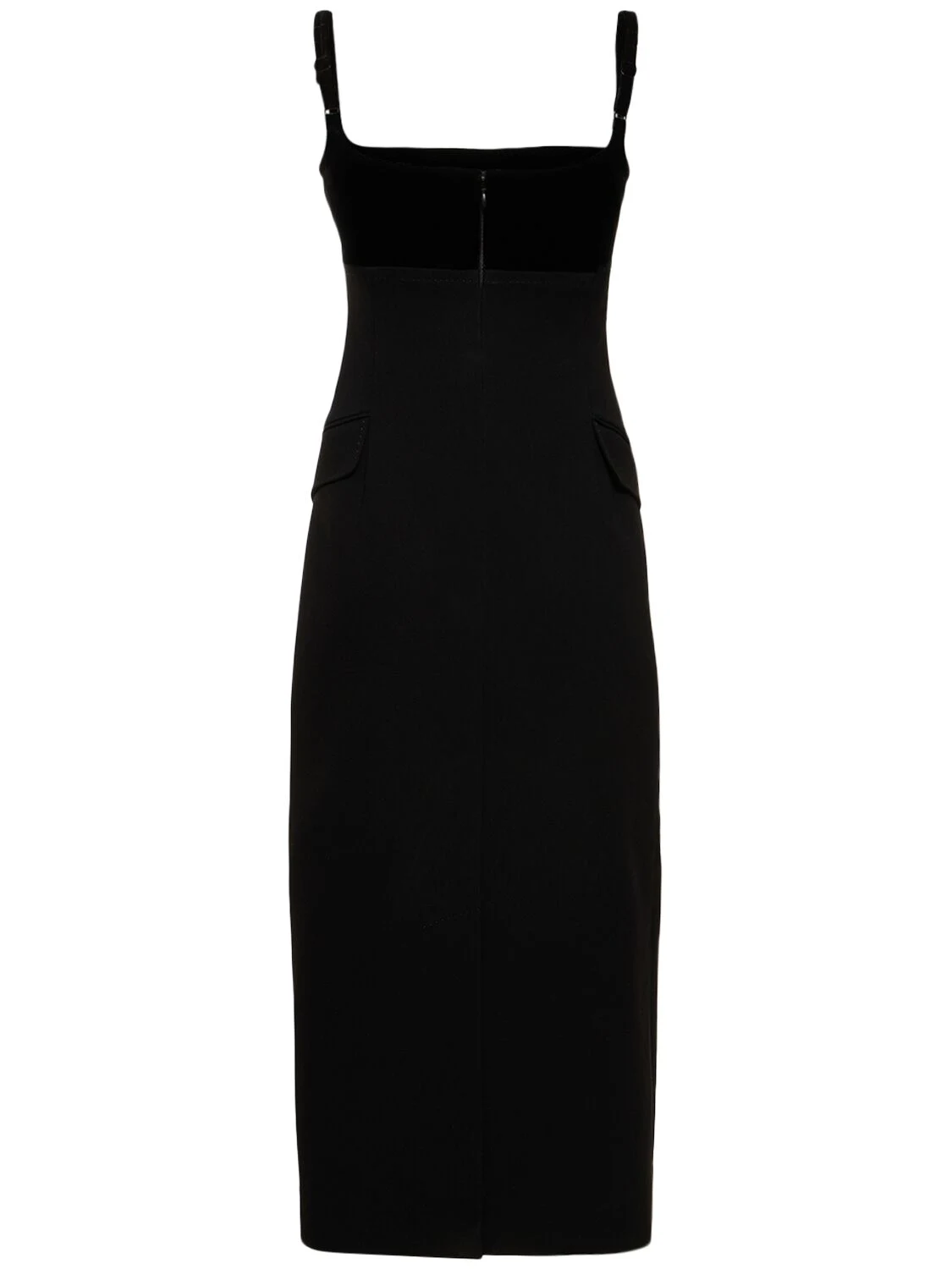 Crepe midi slip dress