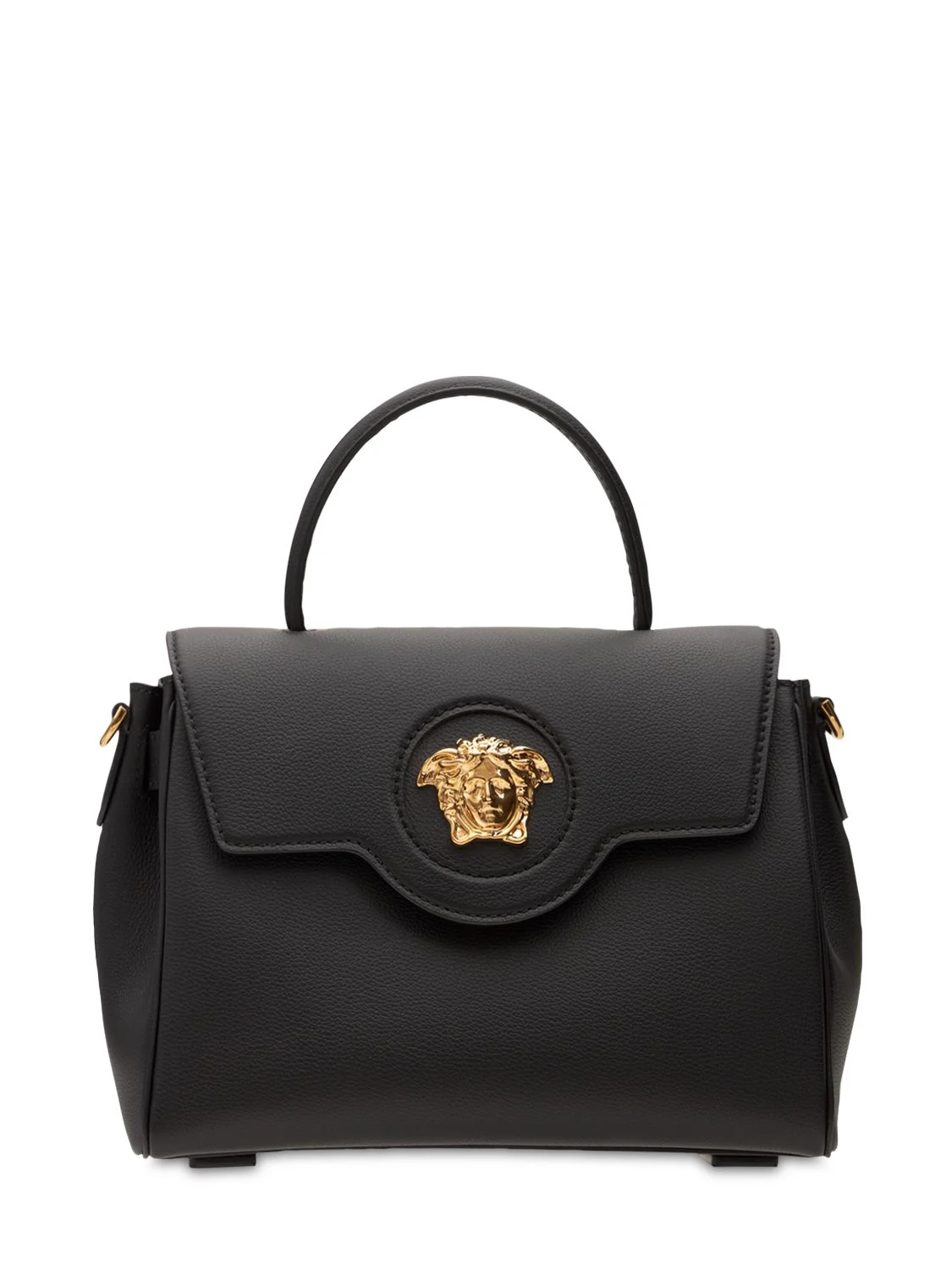 Medusa leather top handle bag