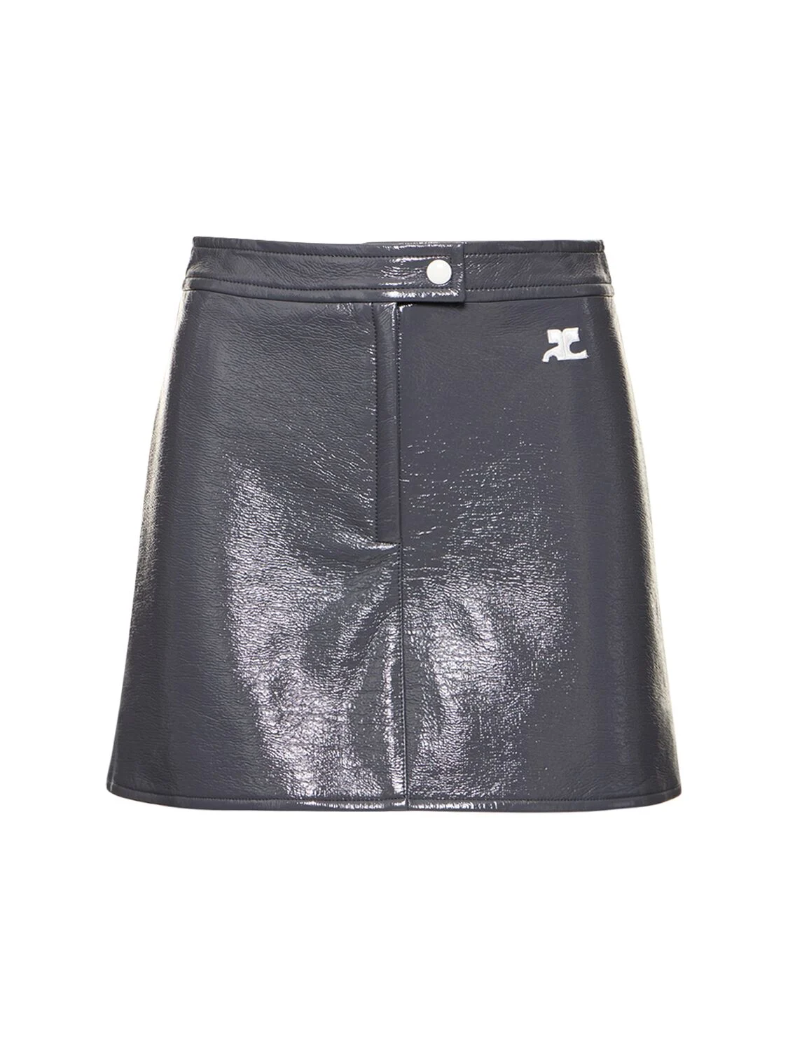 Re-edition vinyl mini skirt