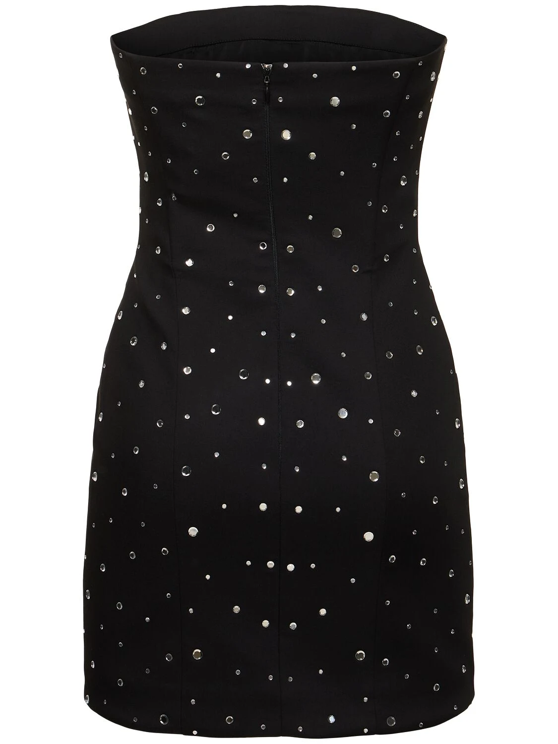 Embellished strapless mini dress