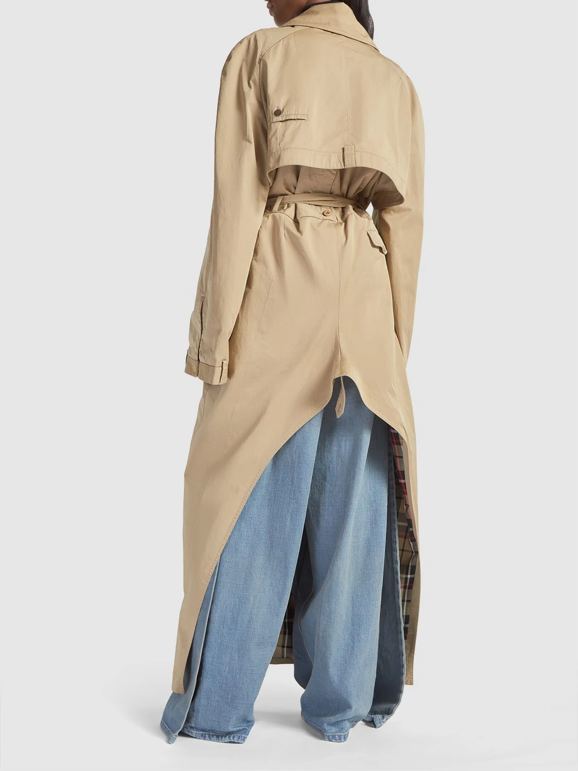 Cotton twill trench coat