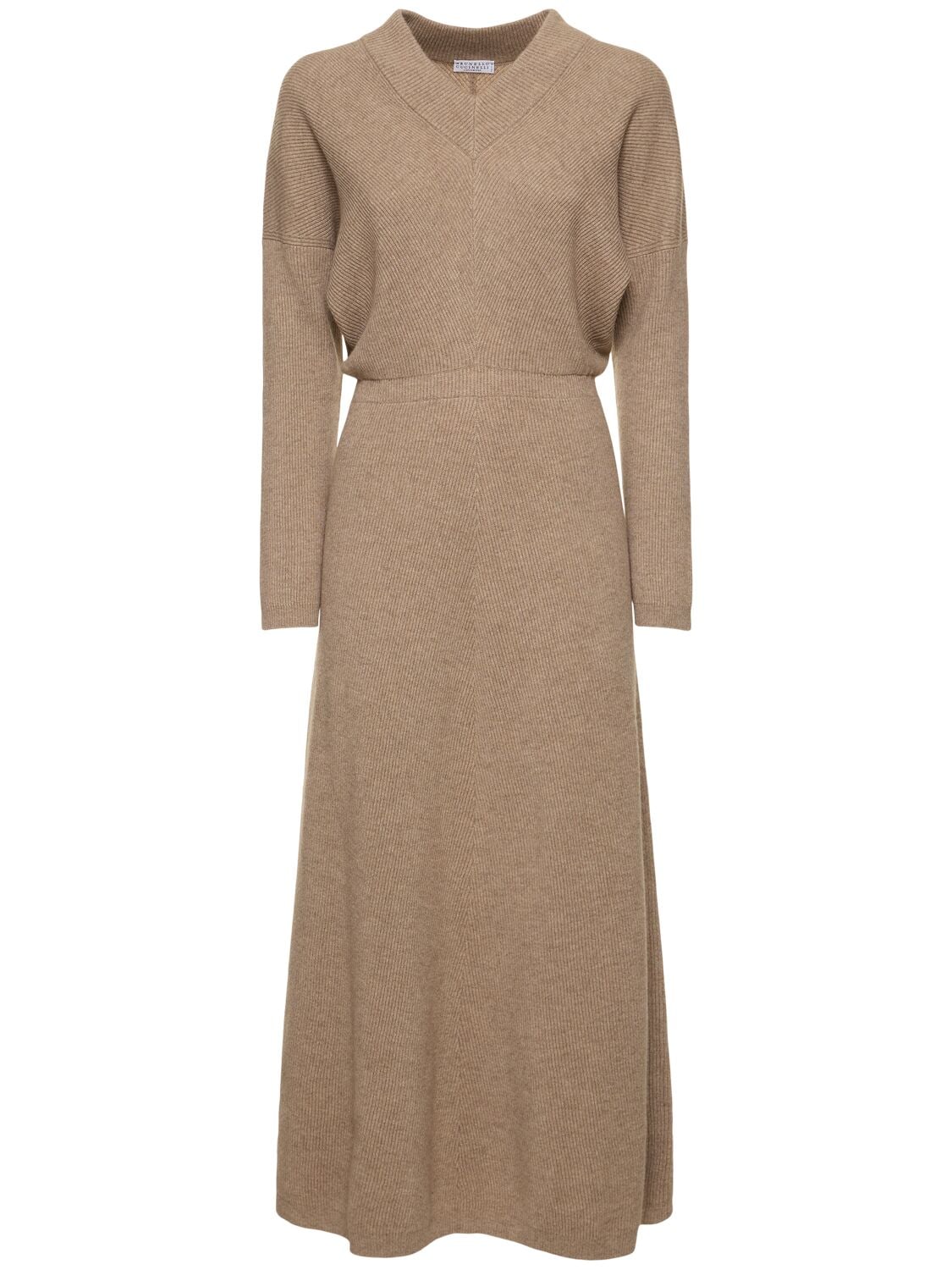 Cashmere knitted midi dress