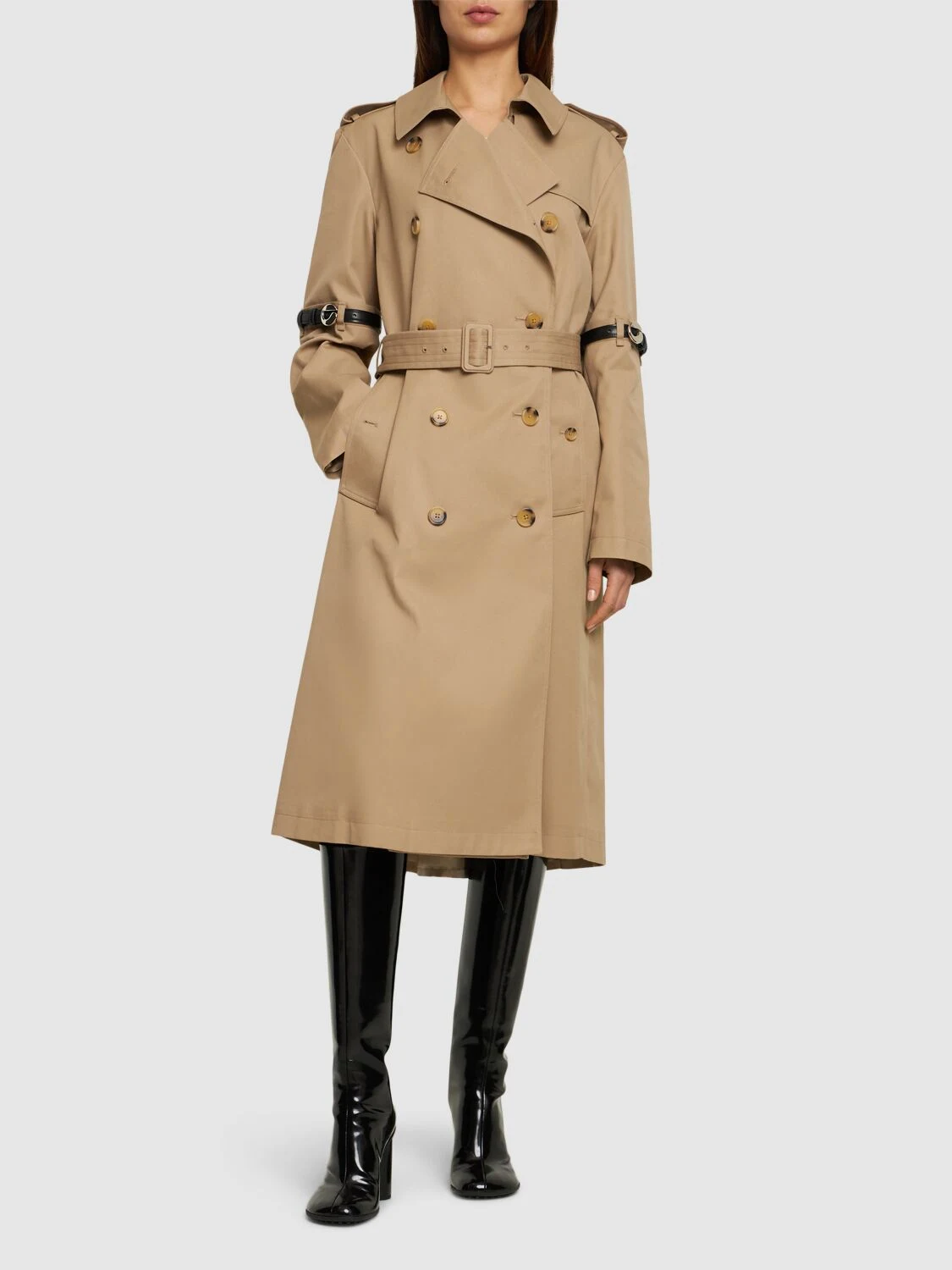 Hybrid cotton blend trench coat