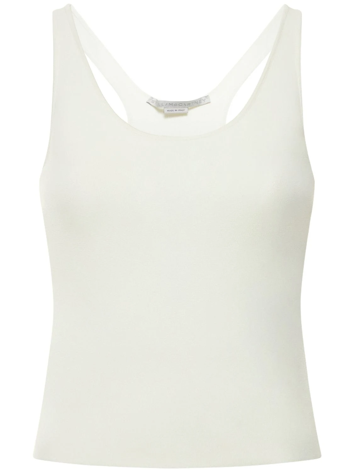 Compact viscose knit tank top