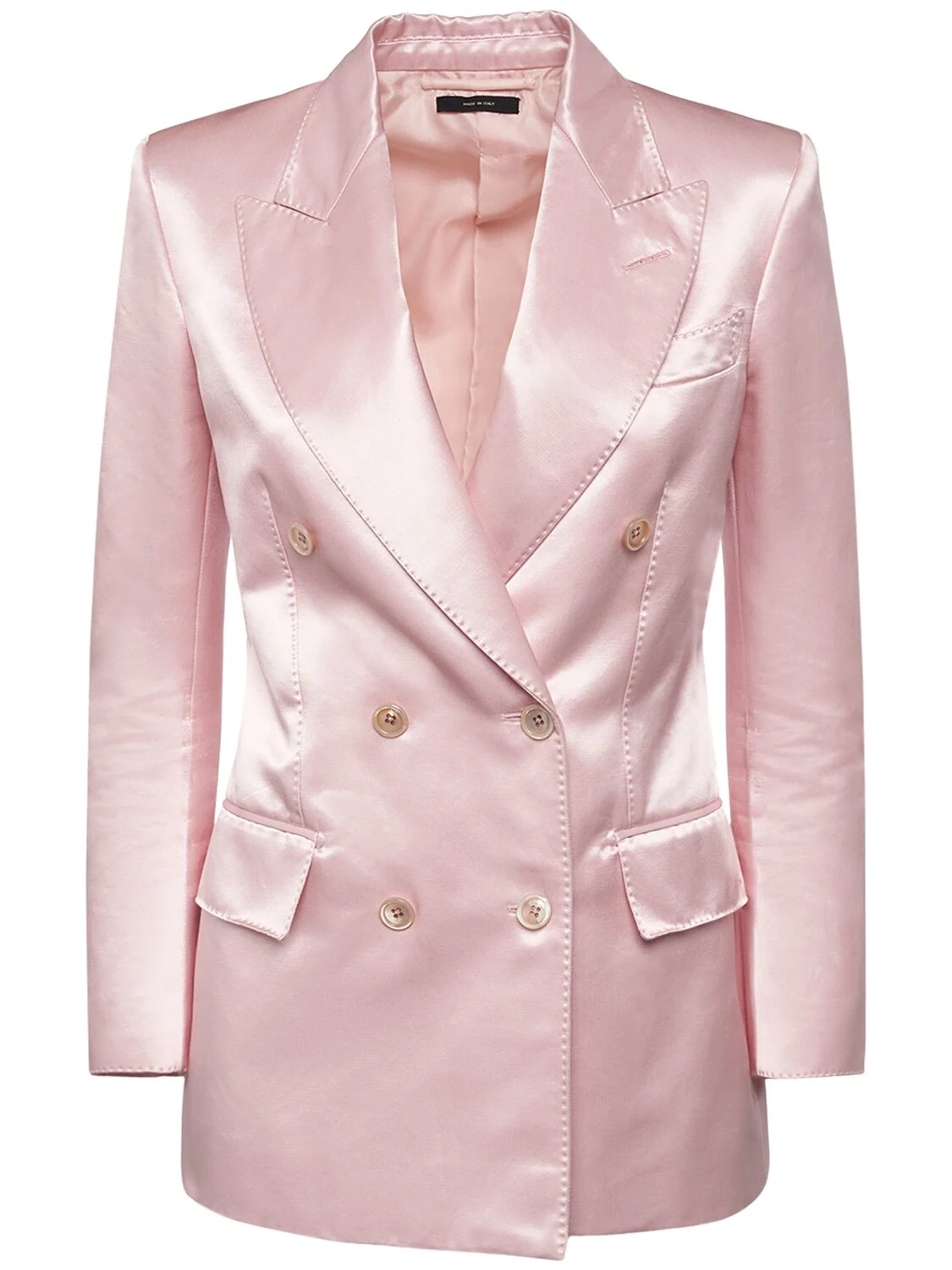 Cotton blend duchesse blazer