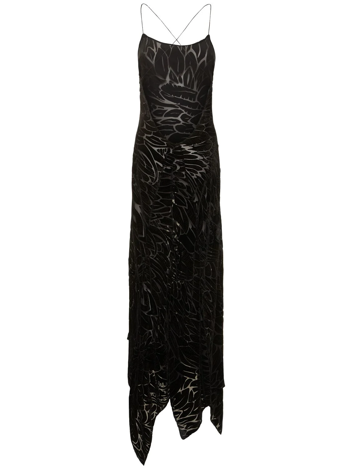 Velvet devoré long dress