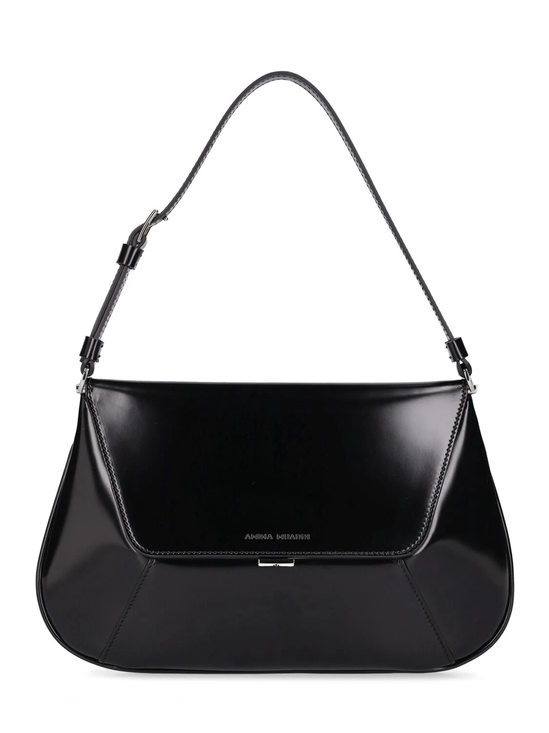 Ami spazzolato leather shoulder bag