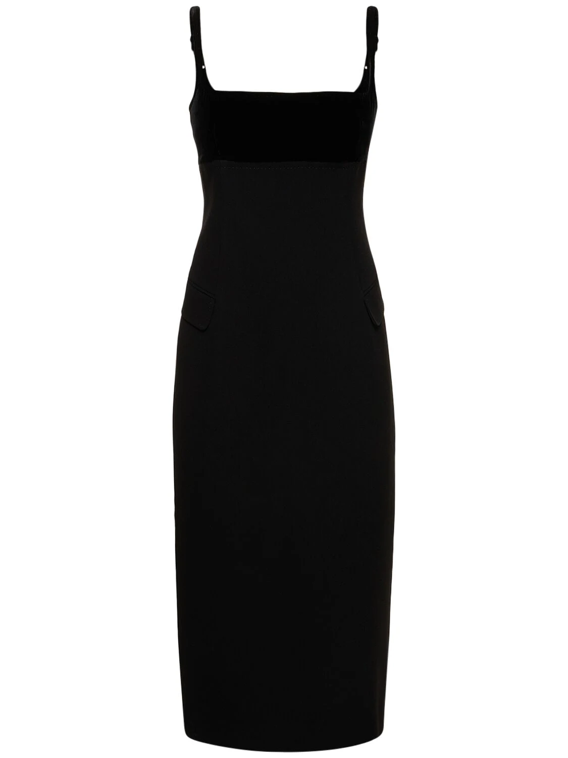 Crepe midi slip dress