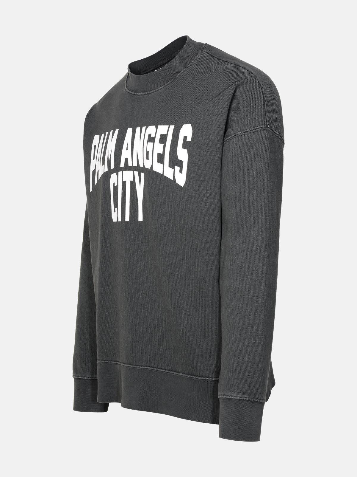 PA CITY' DELAVÉ GREY COTTON SWEATSHIRT