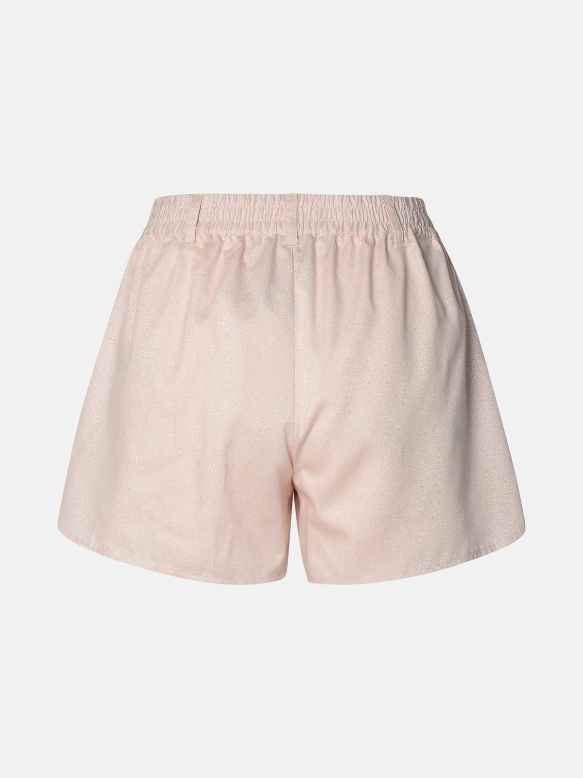 PINK VISCOSE BLEND SHORTS