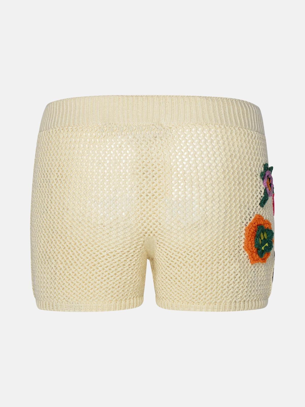 IVORY COTTON SHORTS