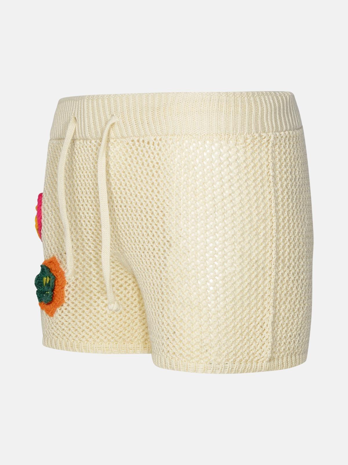 IVORY COTTON SHORTS