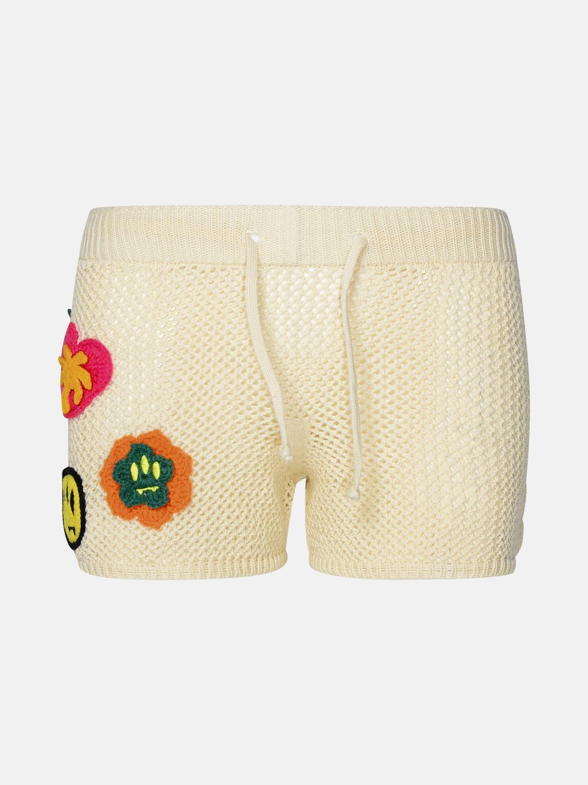 IVORY COTTON SHORTS