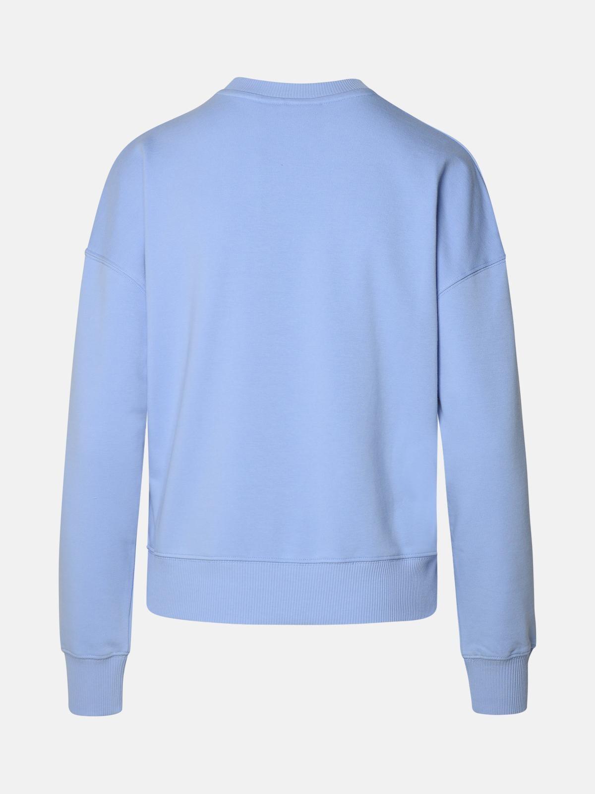 LIGHT BLUE COTTON BLEND SWEATSHIRT