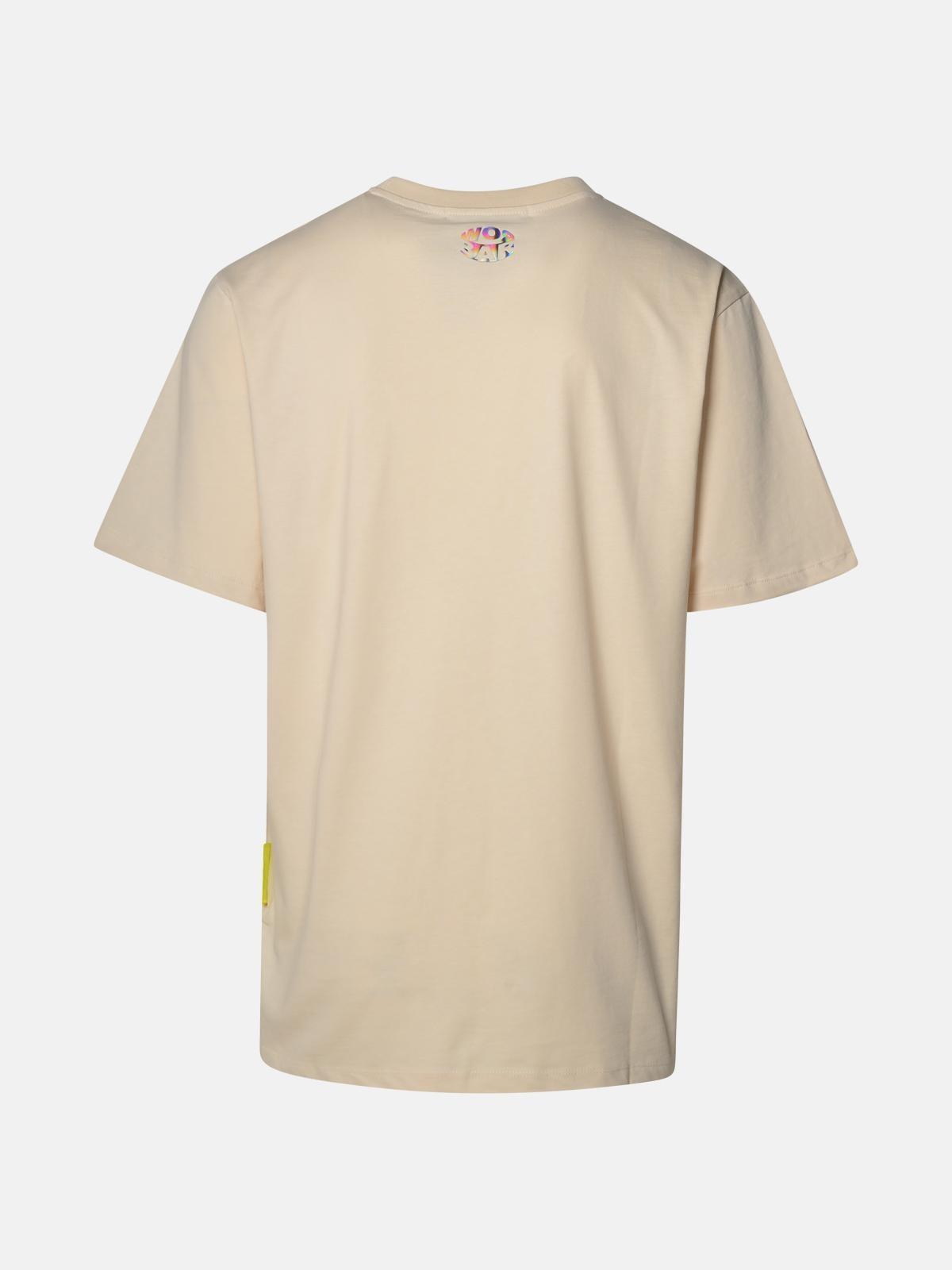 BEIGE COTTON T-SHIRT