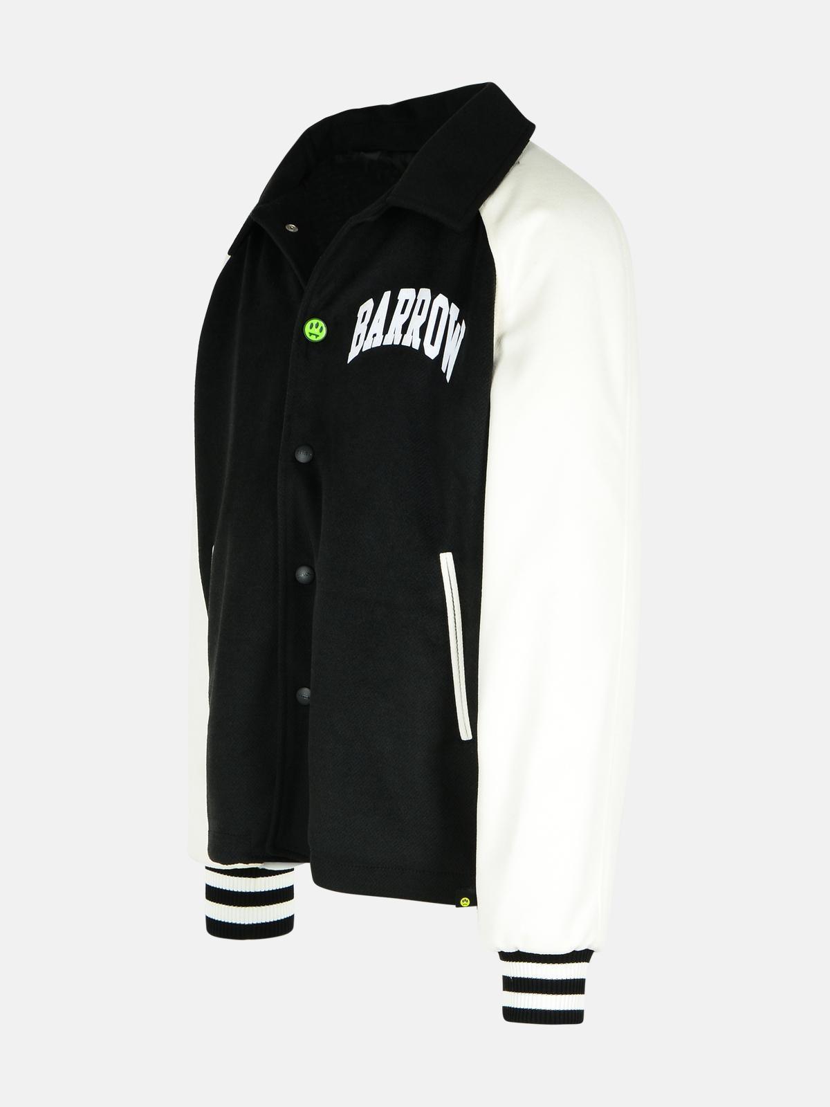 'COLLEGE' BLACK POLYESTER BOMBER JACKET