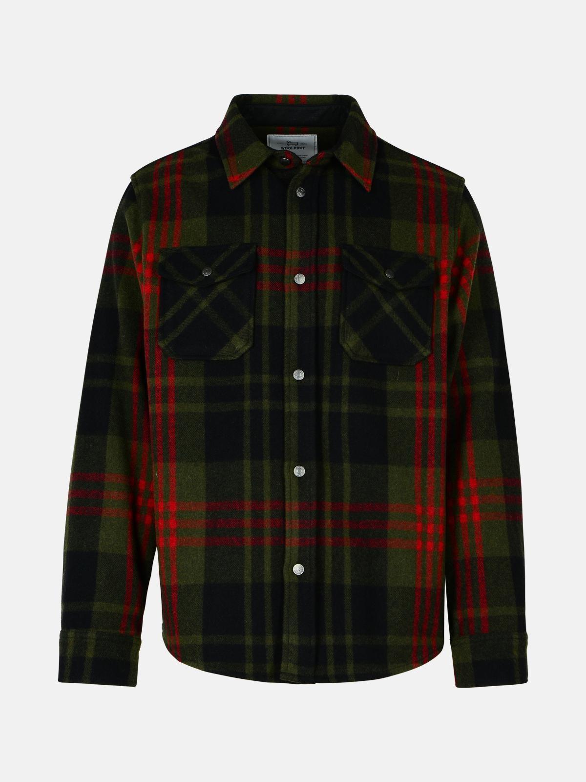 'ALASKAN' GREEN WOOL BLEND SHIRT