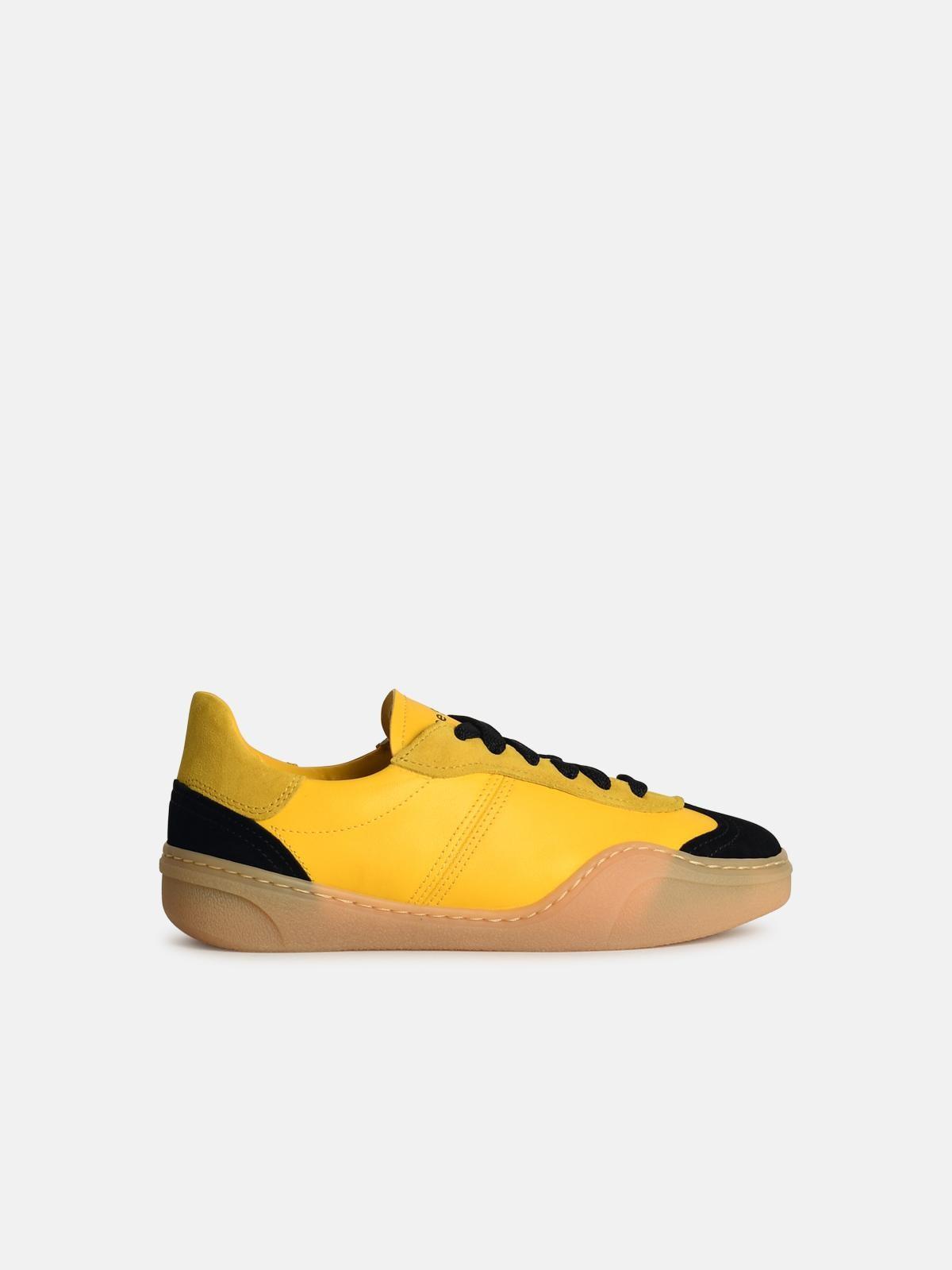 Acne Studios 'Bars' Yellow Leather Sneakers Woman