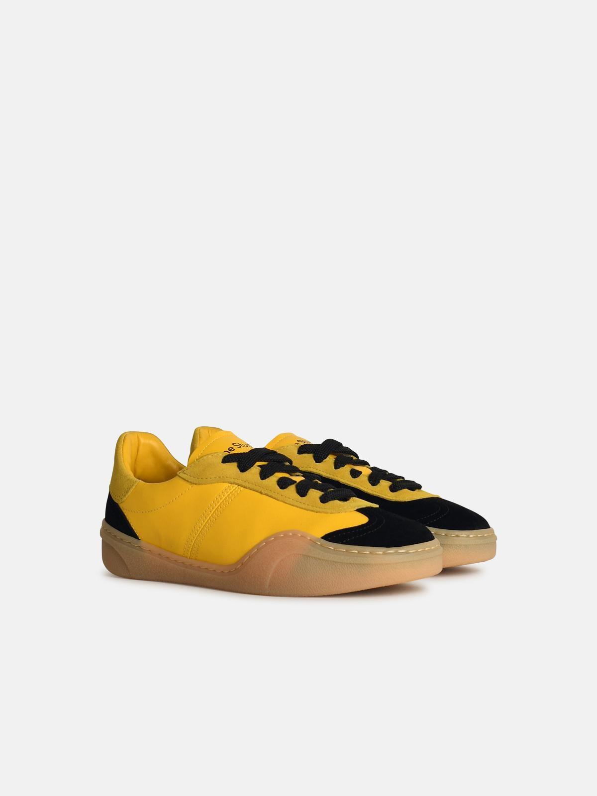 Acne Studios 'Bars' Yellow Leather Sneakers Woman