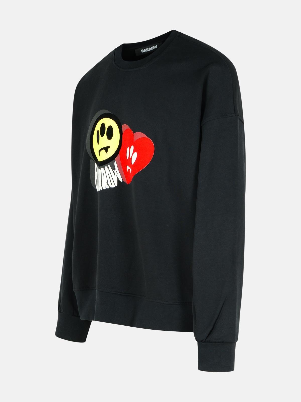 BLACK COTTON SWEATSHIRT