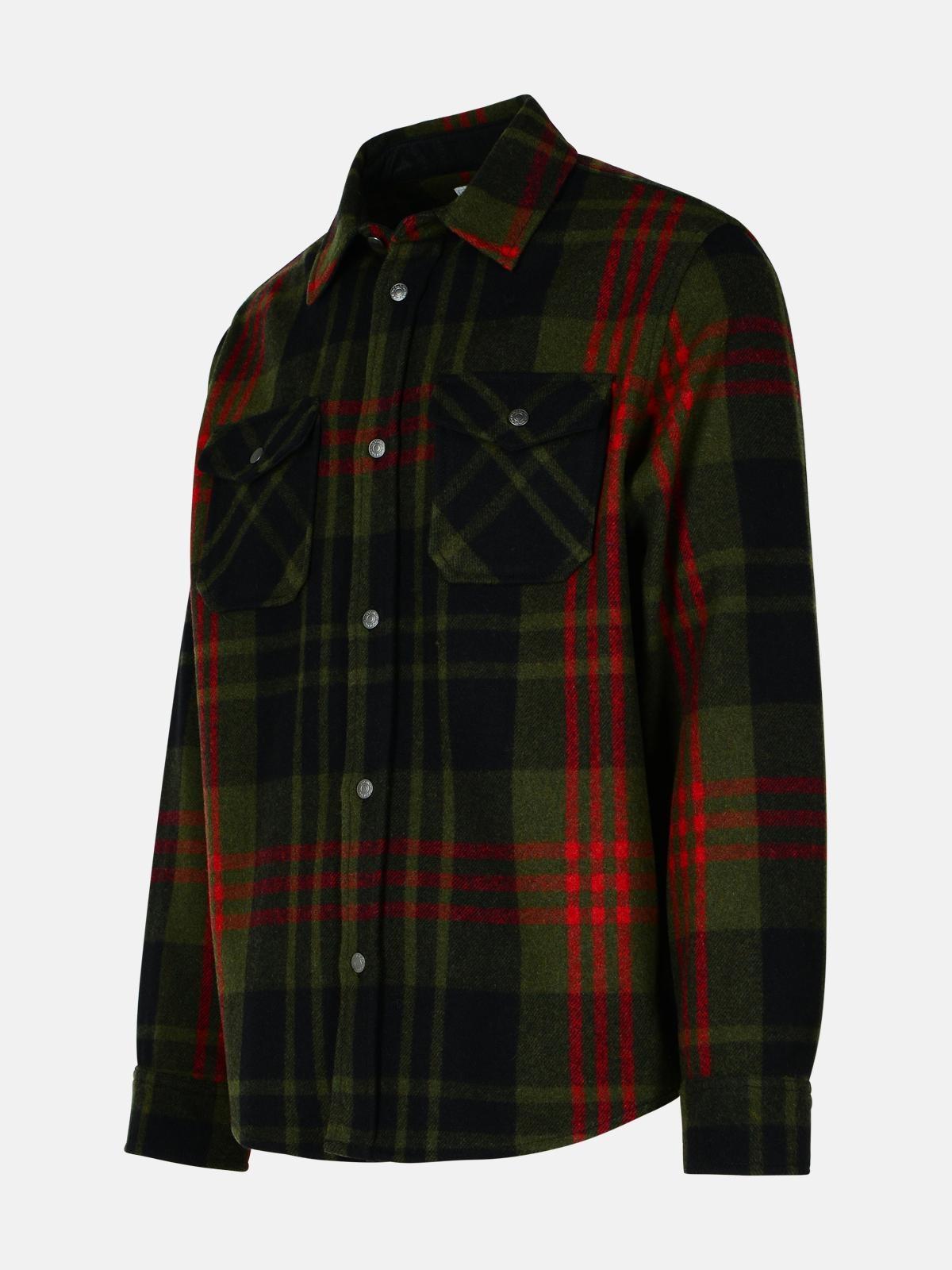 'ALASKAN' GREEN WOOL BLEND SHIRT