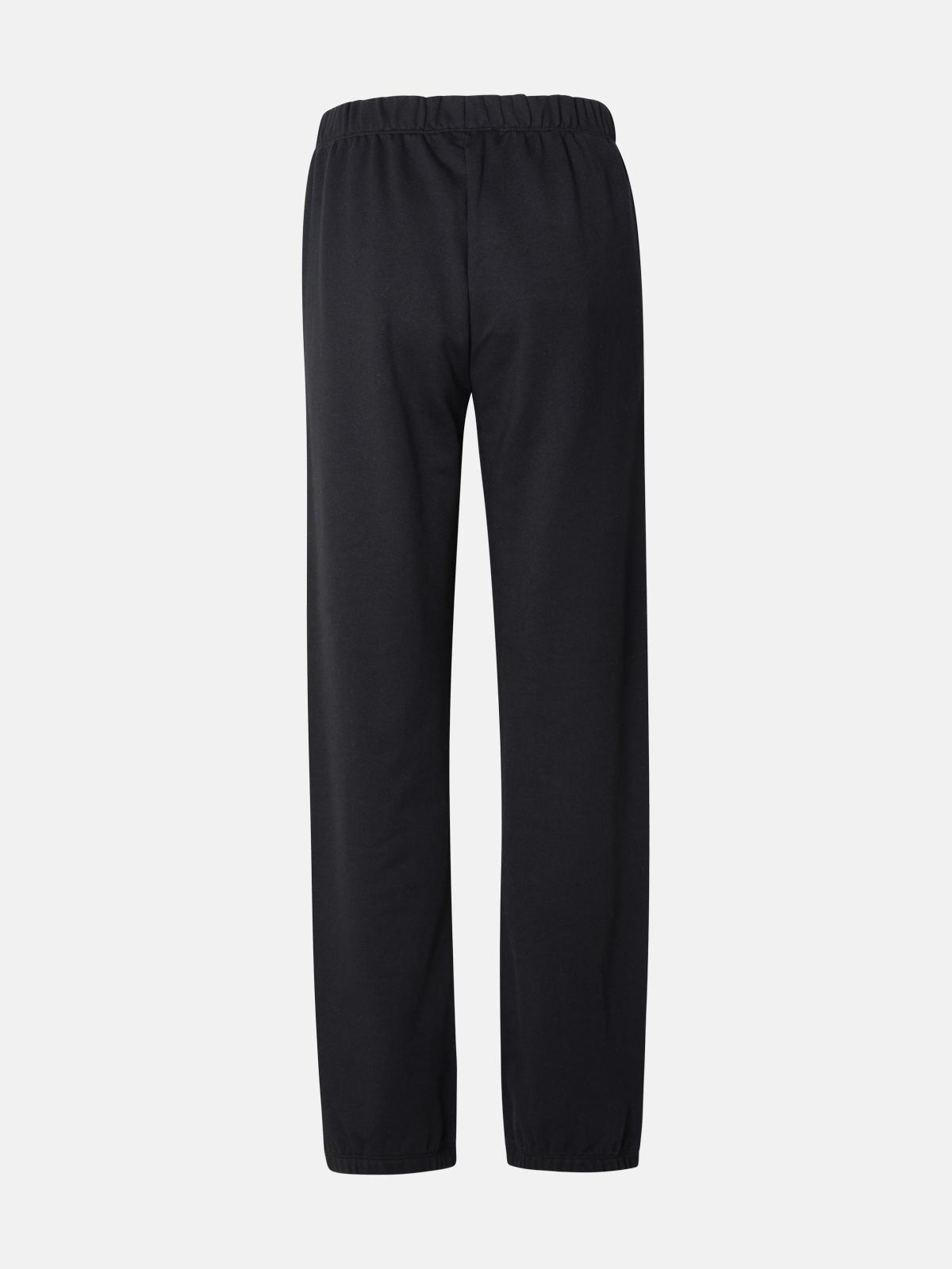 BLACK COTTON TRACK PANTS