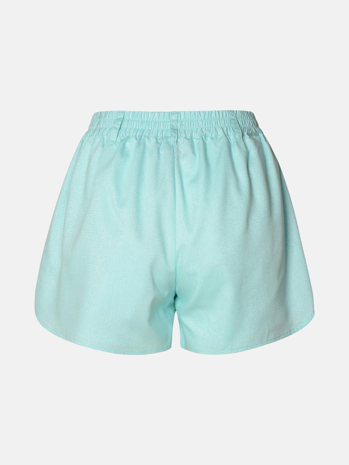 GREEN VISCOSE BLEND SHORTS