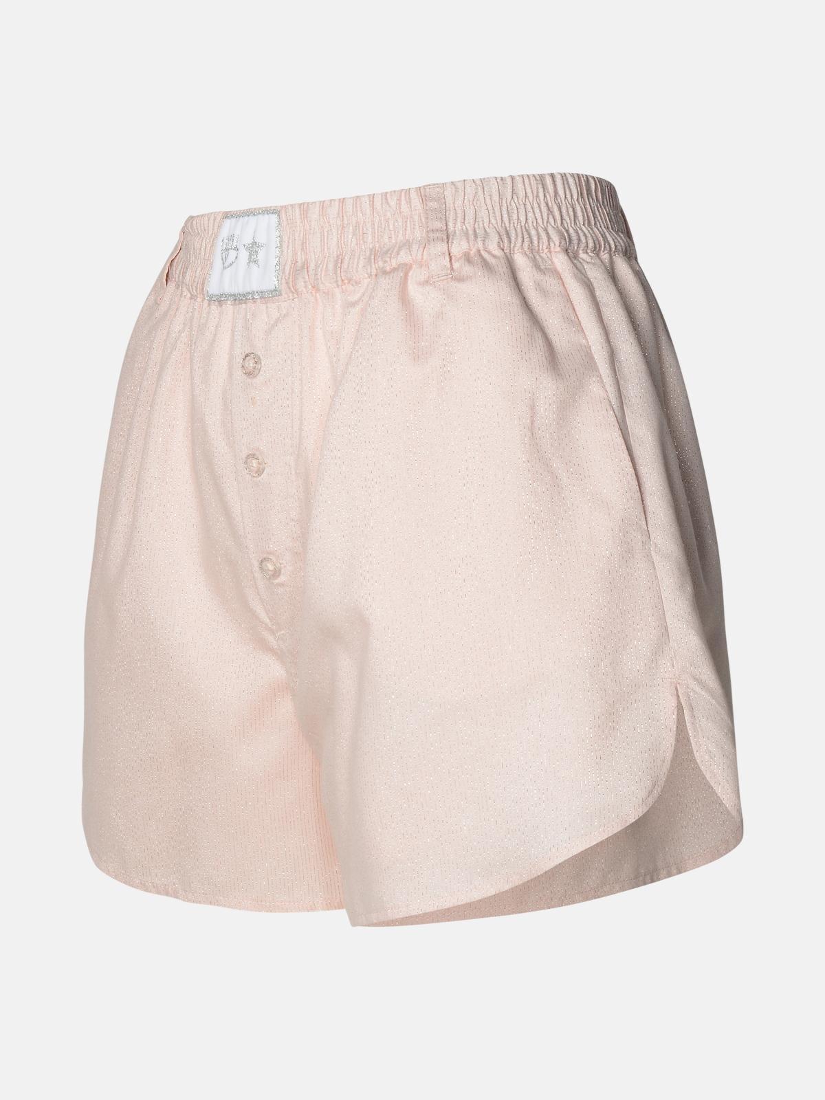 PINK VISCOSE BLEND SHORTS