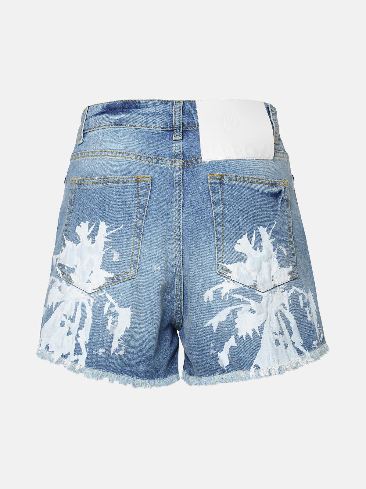 LIGHT BLUE COTTON SHORTS