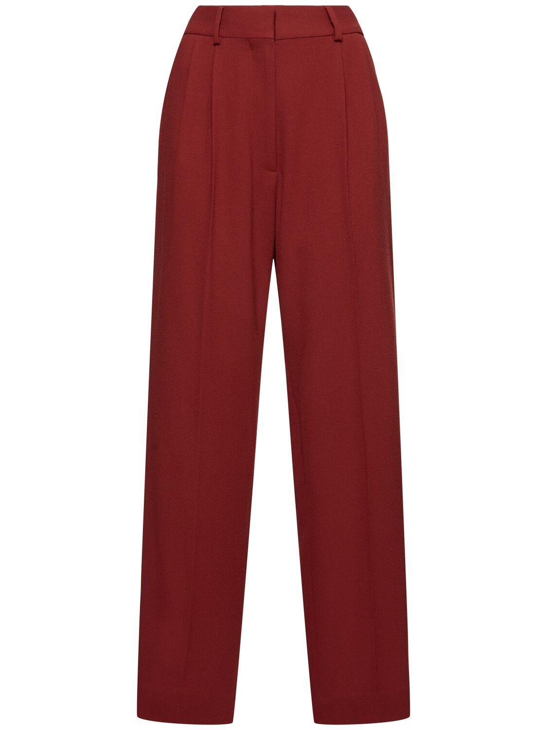 Fox wool straight pants