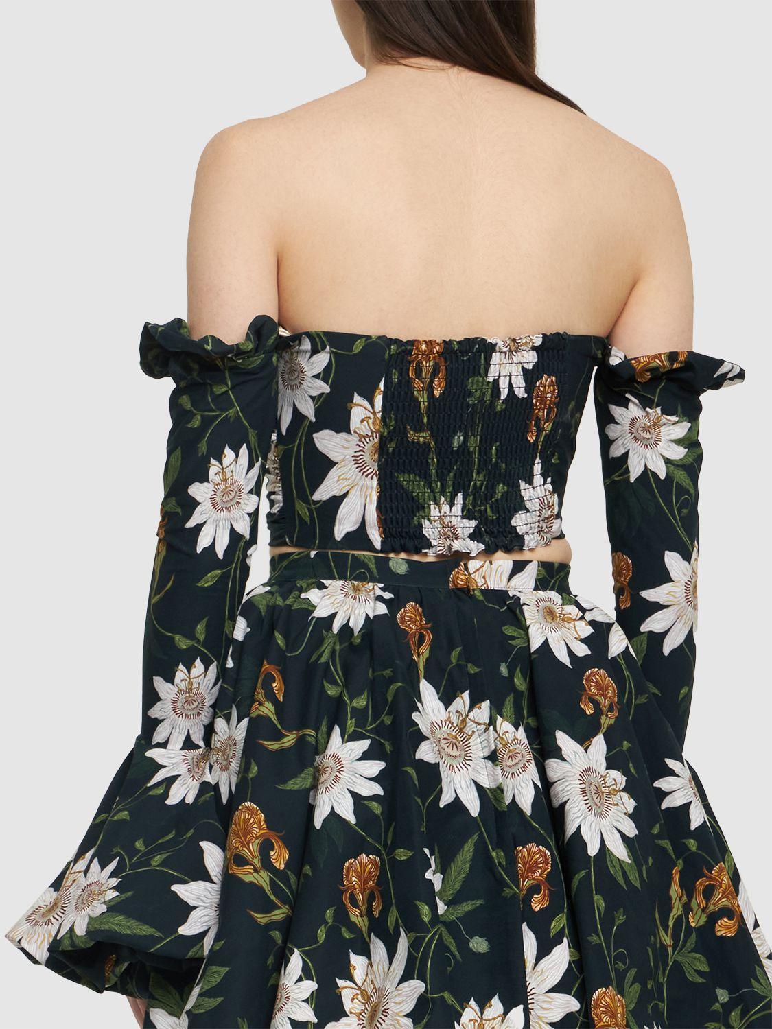 Gracia Pasiflora off-the-shoulder top