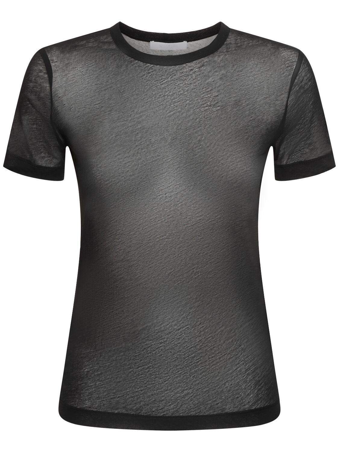 Sheer jersey t-shirt