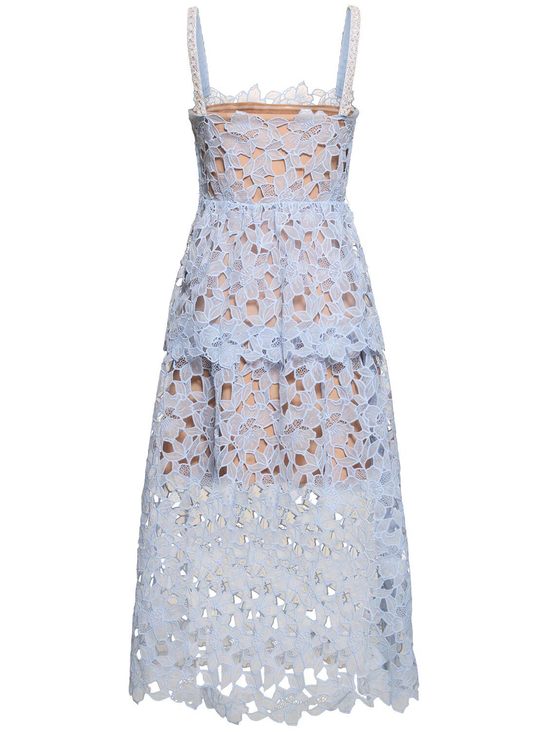 Organza lace midi dress