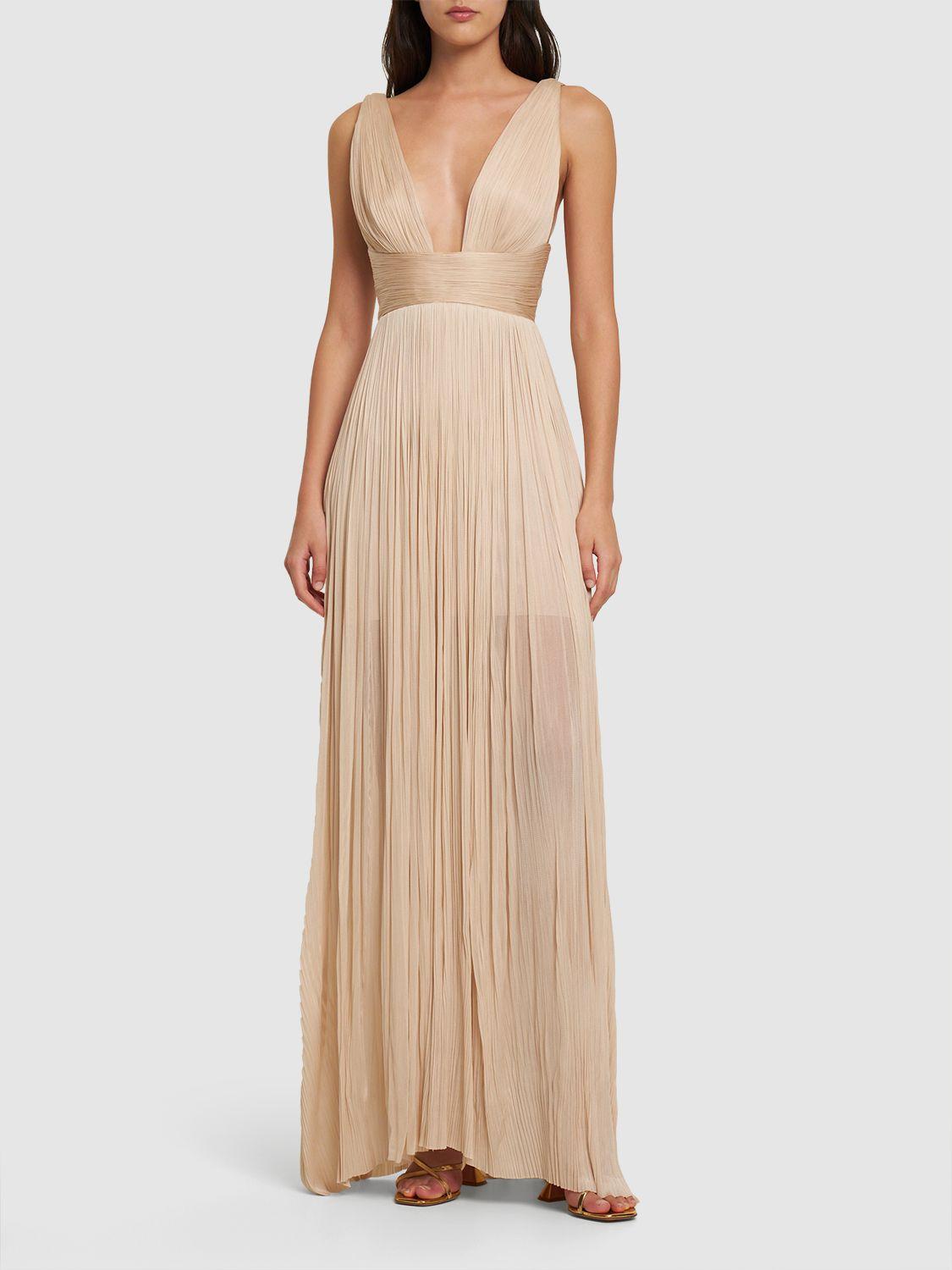 Piper silk tulle long dress