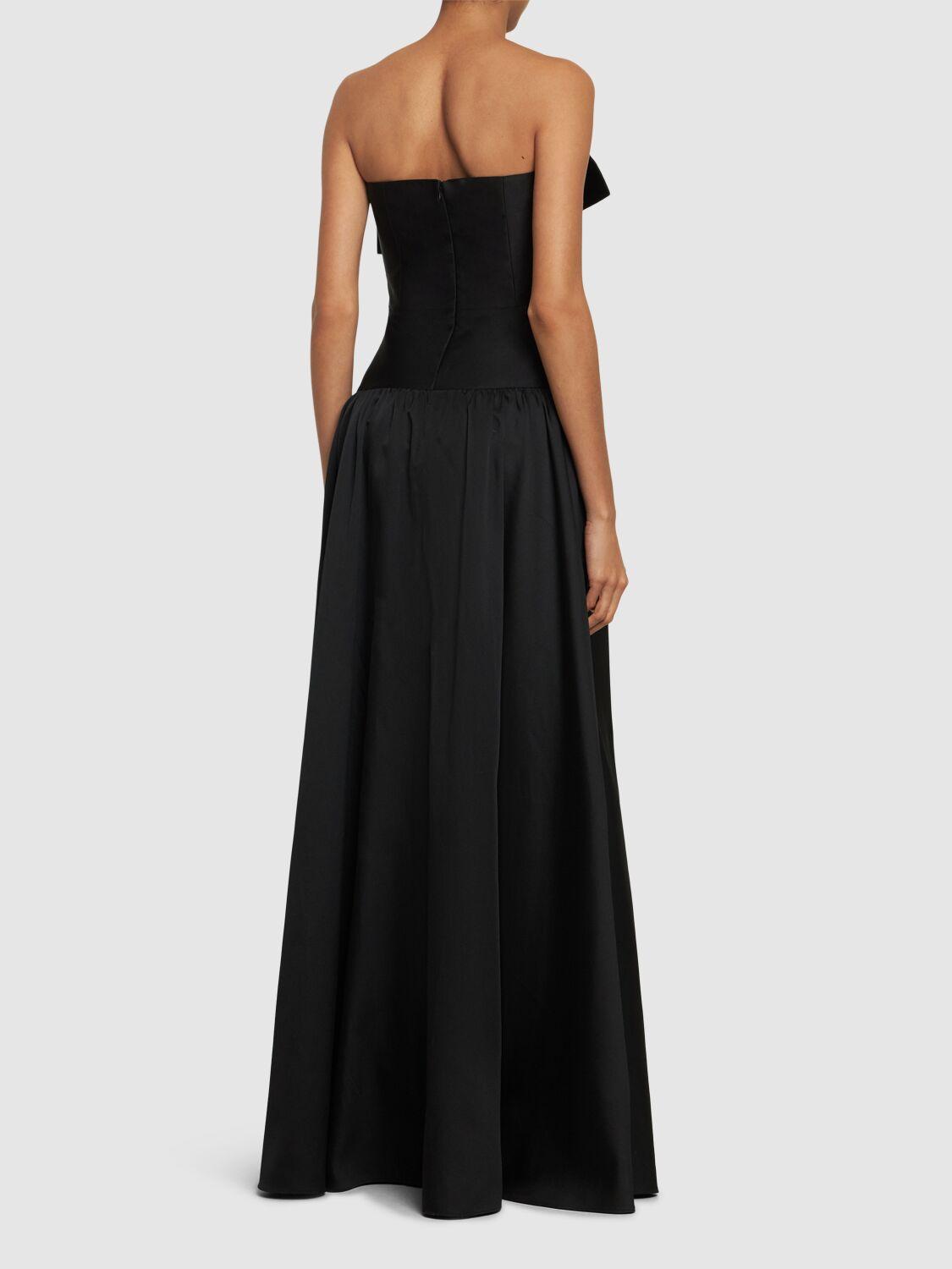 Strapless taffeta gown