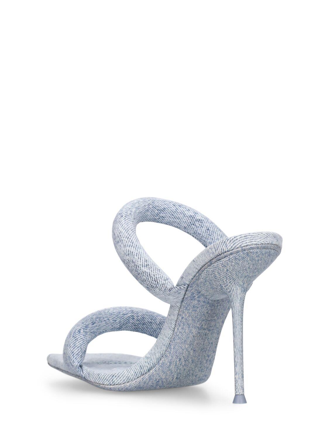 105mm Julie tubular denim sandals