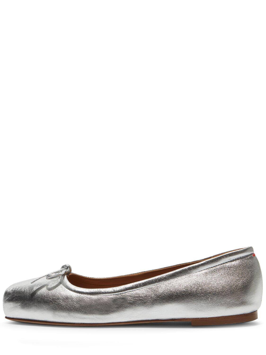 10mm Gabriella laminated leather flats