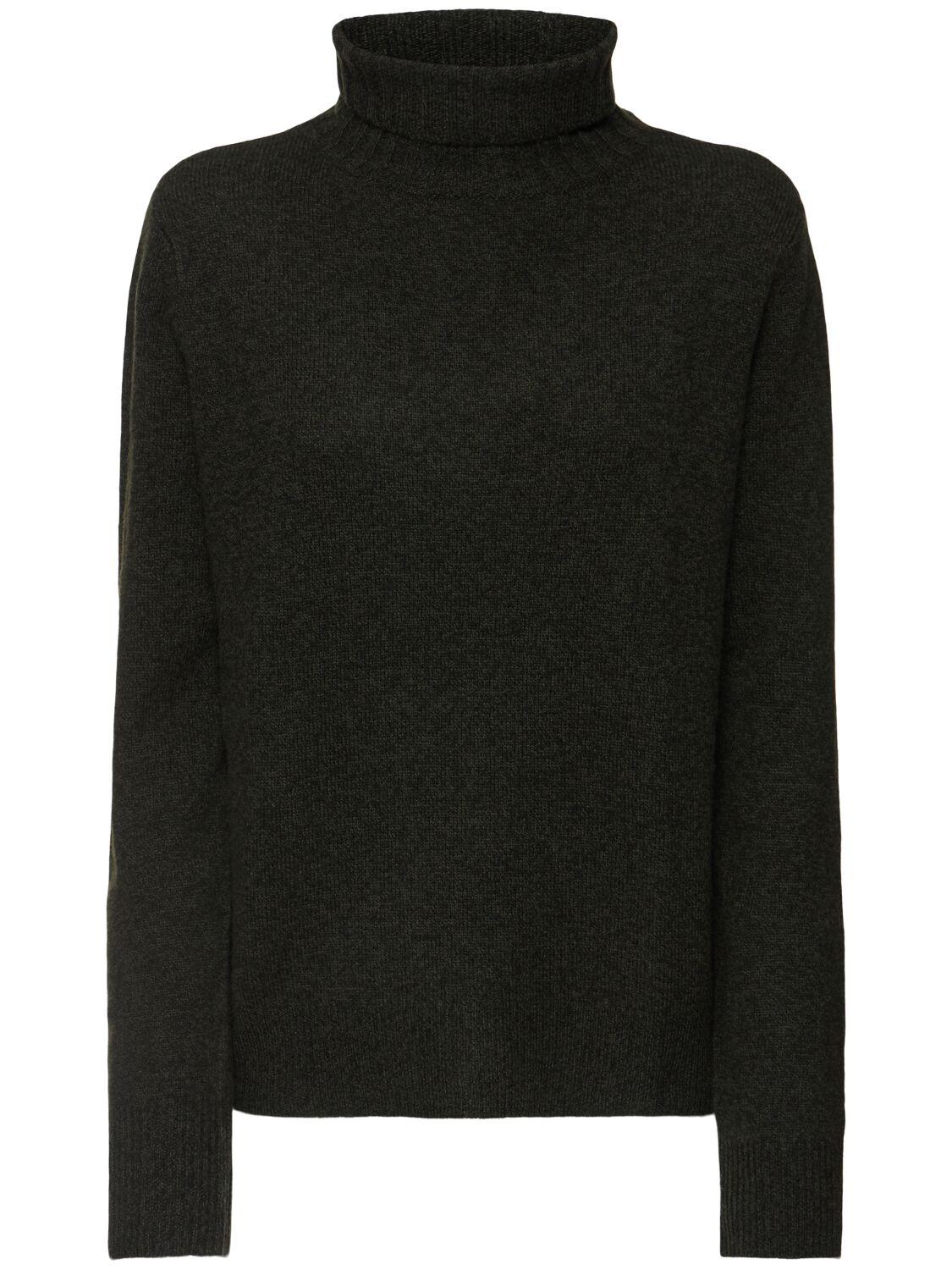 Wool knit turtleneck sweater