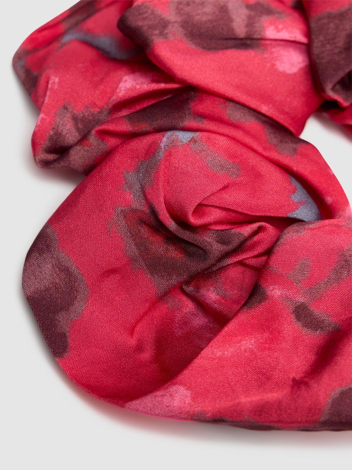 Printed satin scrunchie