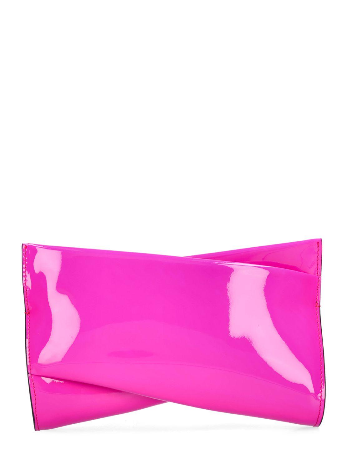 Small Loubitwist patent leather clutch