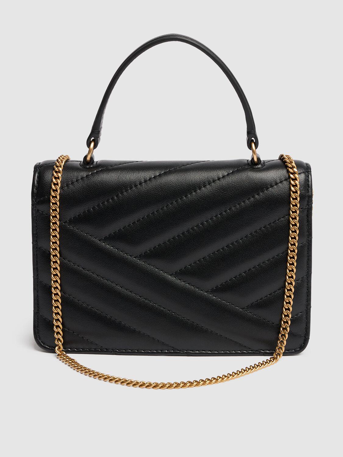 Mini Kira Chevron leather top handle bag