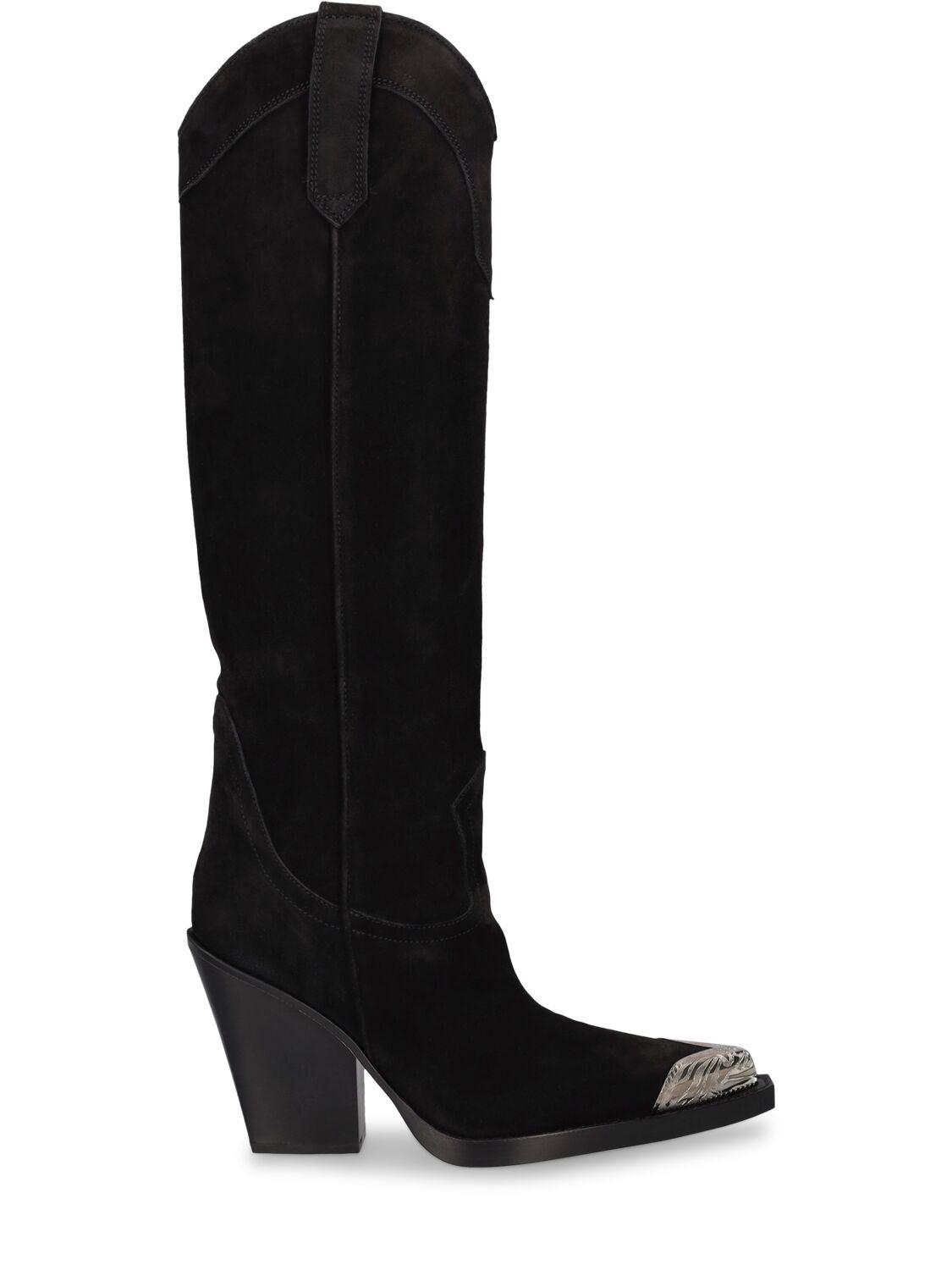 100mm EL Dorado suede tall boots