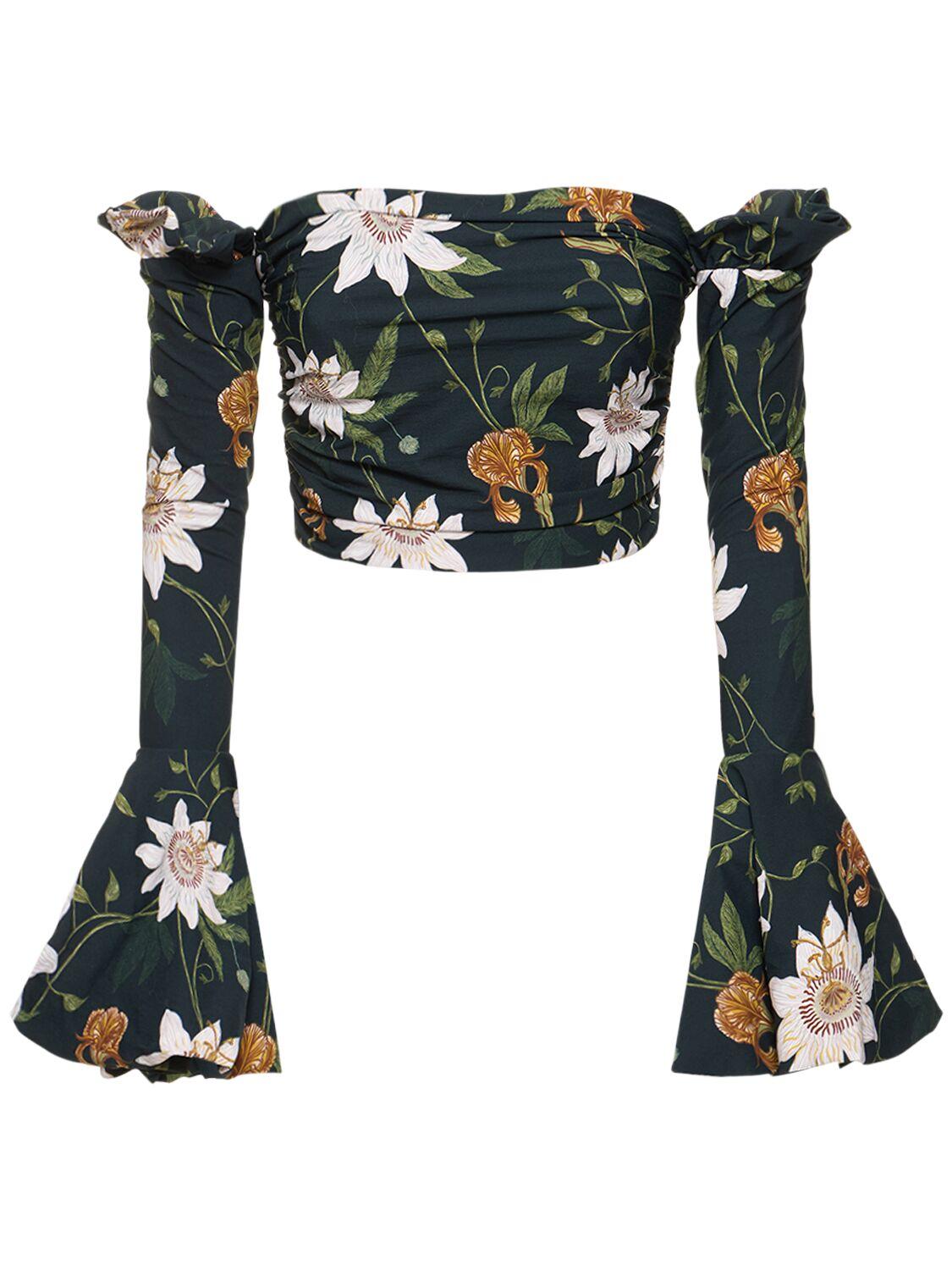 Gracia Pasiflora off-the-shoulder top