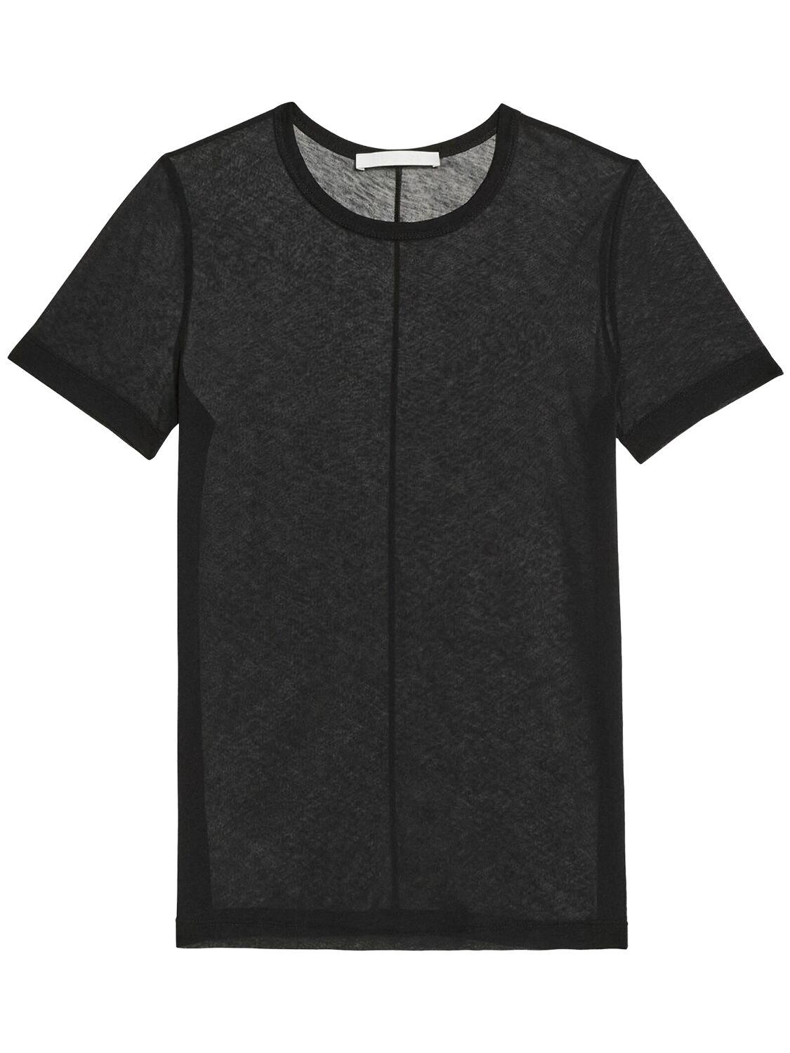 Sheer jersey t-shirt