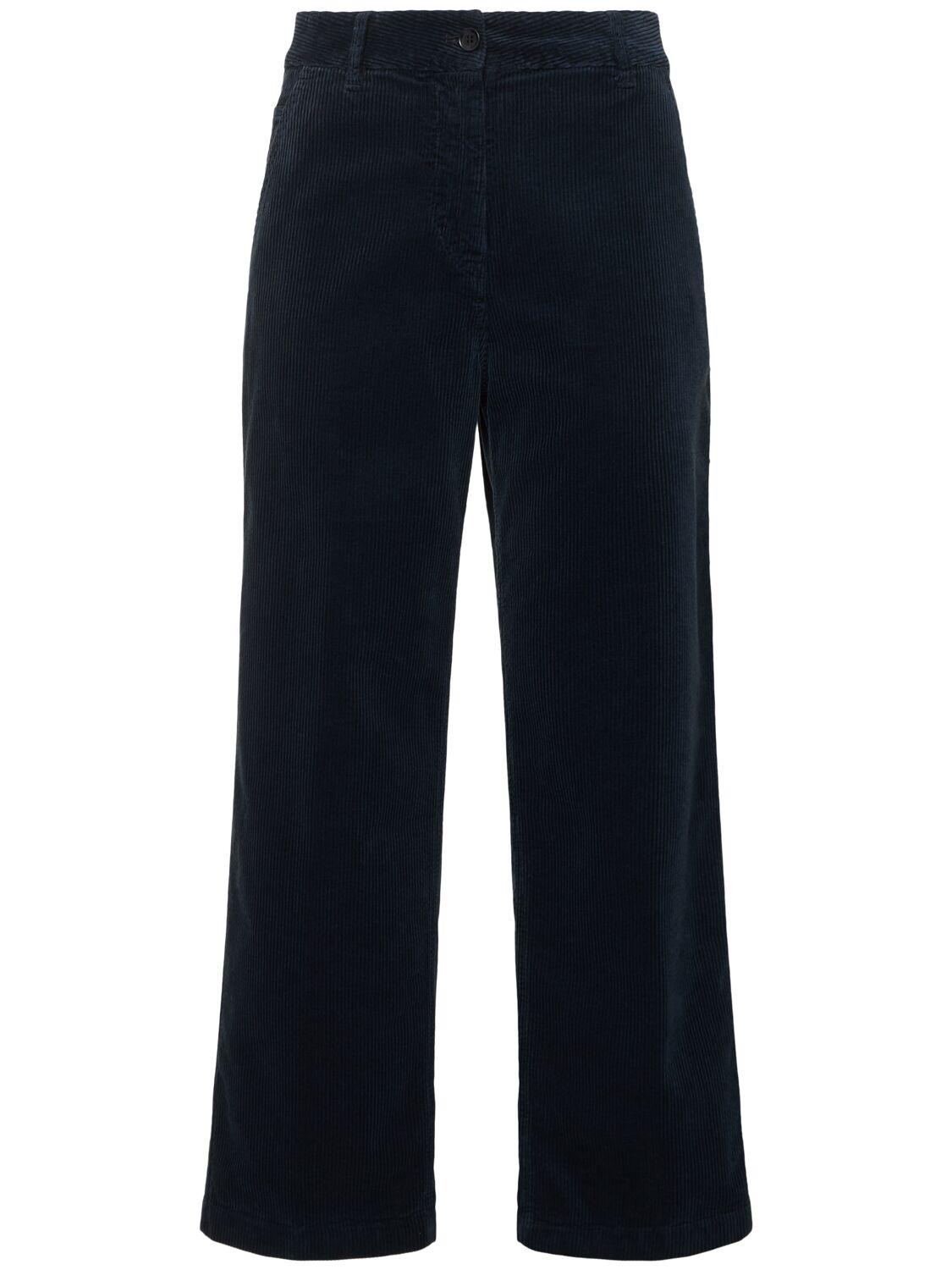 Corduroy straight high rise pants