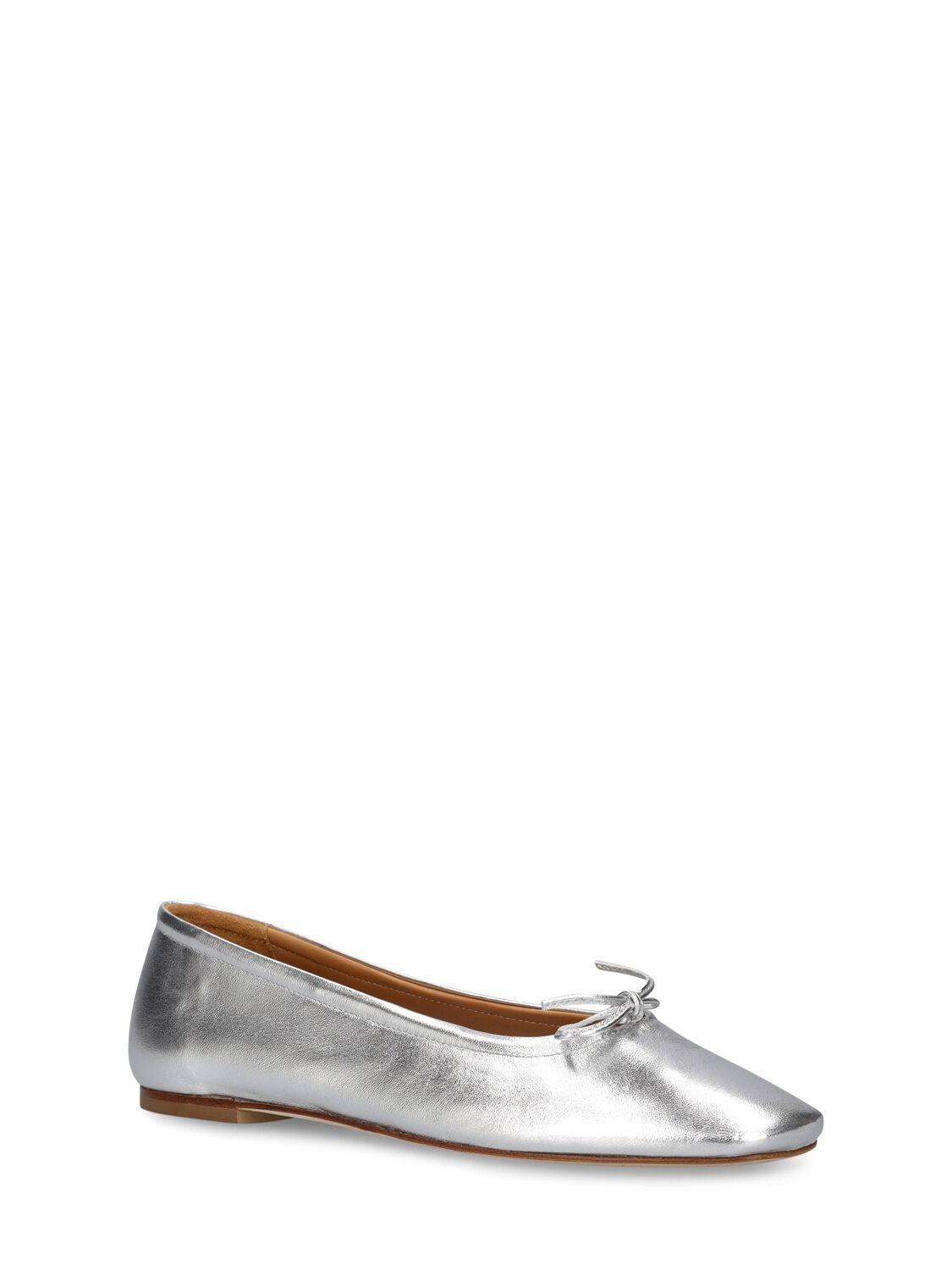 10mm Delfina laminated leather flats