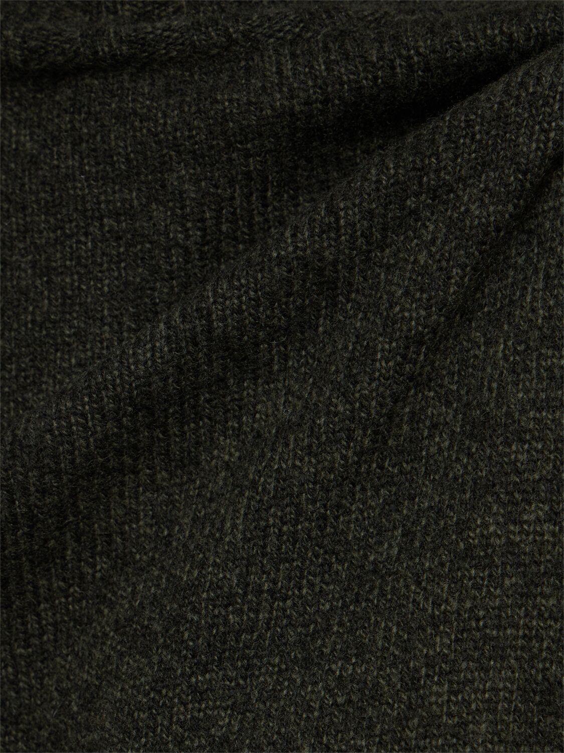 Wool knit turtleneck sweater