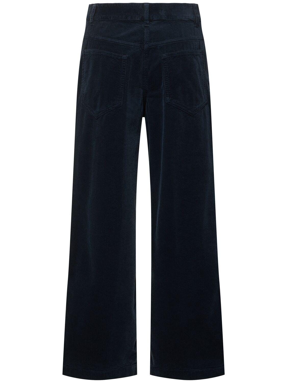 Corduroy straight high rise pants