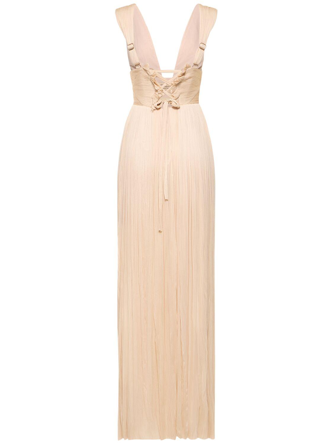 Piper silk tulle long dress